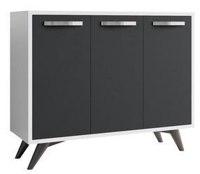 Komoda Kalune Design Piffa 811MDD4143, antracito sp./balta sp., 82 cm x 100 cm x 35 cm