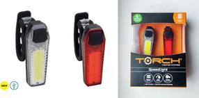 Velosipēdu lukturis Torch 55004 + 55005 TOR-55014, plastmasa, melna krās., 2 gab.