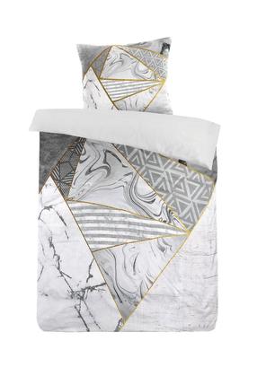 Комплект постельного белья Kenda Sand Bavaria 125, золотой цв./серый цв., 65 x 65 cm, 140 x 200 cm