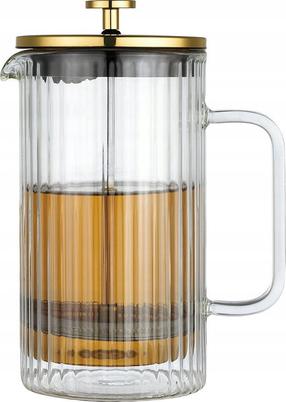 Kafijas kanna French Press Klausberg 7761, 1 l, caurspīdīga krās./zelta krās.