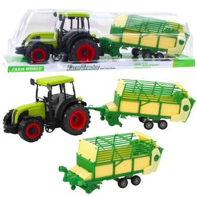  Mängutraktorid koos lisatarvikutega Lean Toys Farm World, roheline v.