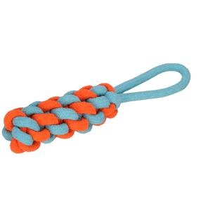Žaislas šuniui, virvinis Springos PA0283, 29 cm, Ø 5 cm, oranžinė sp./žydra sp.