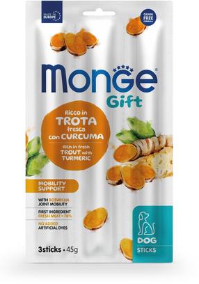 Skanėstas šunims Monge Gift Dog Sticks Mobility Support Trout With Boswellia, upėtakis, 0.045 kg
