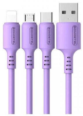 Laadimisjuhe Somostel SMS-BP06, USB Type C/USB, 120 cm, violetne v.