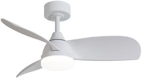 Griestu ventilators ar lampu CristalRecord Bryan CCT, 18 W, 1 gab., balta krās.