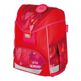 Mokyklinė kuprinė Herlitz UltraLight Sweet Hearts, raudona sp., 36 cm x 28 cm x 21 cm