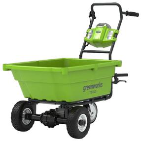 Тачка Greenworks 40V G40GC, металл, зеленый цв., 106 л