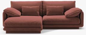 Kampinė sofa Micadoni Torino MIC_LC_S_184_F1_TORINO3, tamsiai rožinė sp., kairinė, 220 x 170 cm x 83 cm