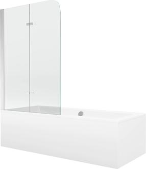 Vonia su sienele, laisvai pastatoma Mexen Cube, 80 cm x 170 cm x 40 cm, stačiakampis, balta sp.