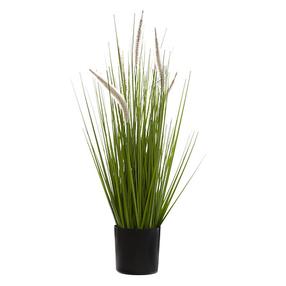 Dirbtinis augalas vazone, balta sp./žalia sp., 70 cm