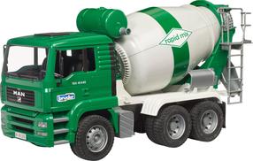  Mänguasi betoonisegisti Bruder Man TGA Concrete Mixer 02739, 1:16, valge v./roheline v.