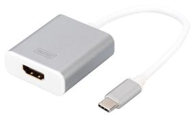 Adapteris Digitus Aluminium Adapter HDMI / USB HDMI female, USB 3.0 C male, 0.2 m, balta krās.