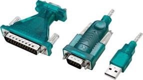 Кабель Logilink USB - DB9/DB25 USB, DB9/DB25, 1.3 м, зеленый цв.