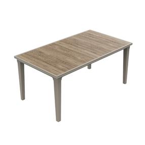 Lauko stalas Keter Deco Futura, smėlio sp./natūralaus uosio sp., 166 cm x 96 cm x 74 cm