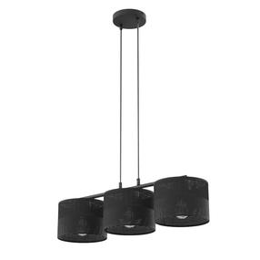 Lampa griesti Emibig Karbon, E27, 3 x 15 W, melna krās. / melna krās.