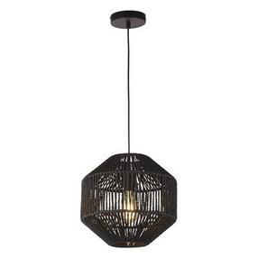 Šviestuvas kabinamas Searchlight Wicker, E27, 1 x 60 W, juoda sp. / juoda sp., 30 x 28 cm