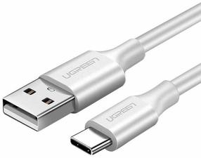 Провод для подзарядки Ugreen 60121, USB Type C/USB Type A, белый цв.