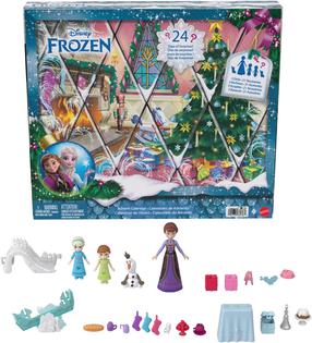 Рождественский календарь Mattel Frozen Young Anna & Elsa, 24 шт., многоцветный
