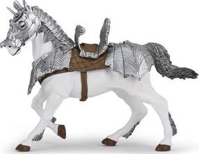 Mängukujuke Papo Horse In Armour 401406, 14.1 cm, valge v./hõbe v.