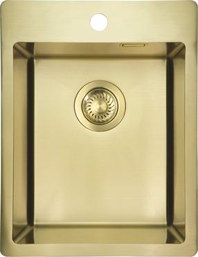 Virtuvinė plautuvė Deante Olfato Precious ZPO_R10E, nerūdijantysis plienas, 39 cm x 50.5 cm x 20 cm, aukso sp.