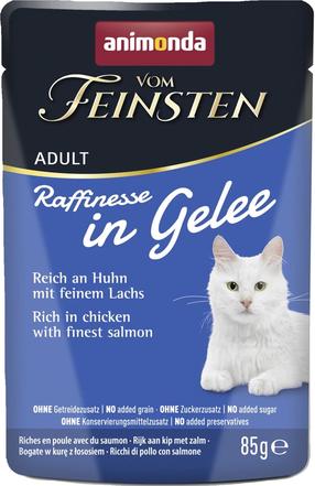 Mitrā kaķu barība Animonda Vom Feinsten Raffinesse In Jelly, vistas gaļa/lasis, 0.085 kg