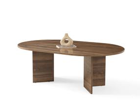 Kavos staliukas Kalune Design Oscar, riešuto sp., 128 cm x 80 cm x 42 cm
