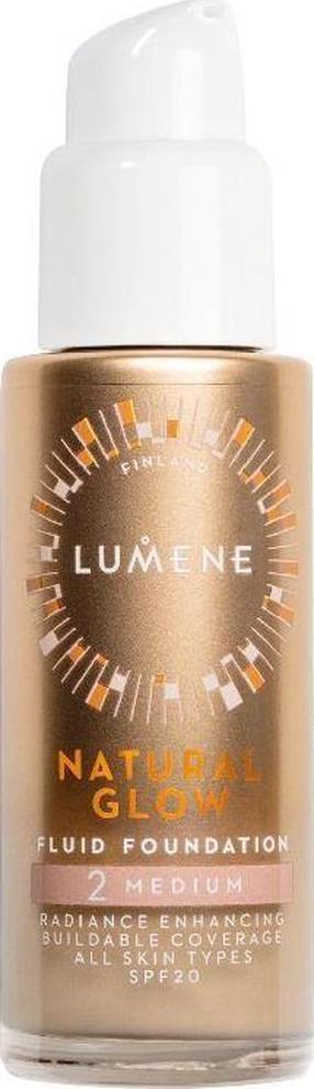 Šķidrā grima bāze Lumene Natural Glow, SPF 20, medium krās., 2, 30 ml