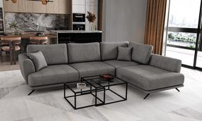 Kampinė sofa Larde Gojo 5, tamsiai pilka sp., dešininė, 191 x 276 cm x 90 cm