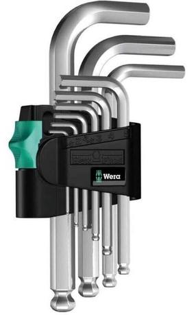 Набор шестигранных ключей Wera 950/9, шестигранная, 9 шт.