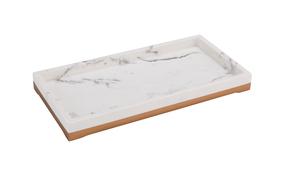 Padėkliukas Domoletti Malaga BPO-2978-1E, aukso sp./balta sp., 26.9 cm x 2.5 cm x 13.9 cm