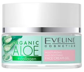 Sejas krēms Eveline Organic Aloe + Collagen Moisturizing & Soothing, 50 ml