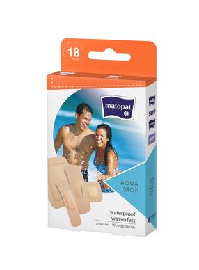 Plaaster Matopat Aqua Stop, 18 tk