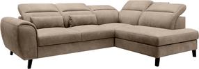 Kampinė sofa Noble Nube 20, šviesiai ruda sp., dešininė, 201 x 255 cm x 100 cm