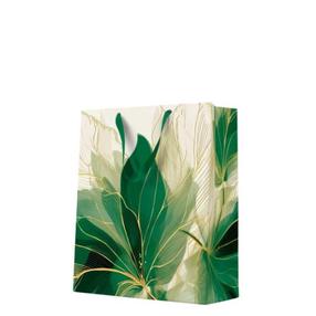 Dāvanu maisiņš Paw Decor Collection Modern Jungle Bloom, 13 cm x 33.5 cm x 26.5 cm, zaļa krās.