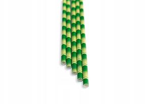 Salmiņi BarEq Bamboo, 25 cm, papīrs, zaļa krās., 100 gab.
