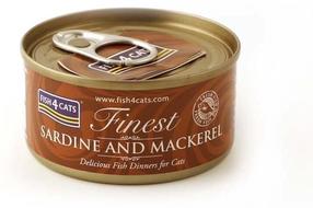 Šlapias kačių maistas Fish4Cats Finest Sardine And Mackerel, žuvis, 0.07 kg