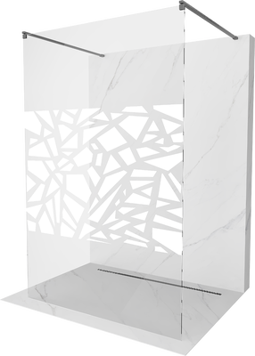 Dušo sienelė Mexen Kioto Walk-in, 100 cm x 200 cm, brushed gun gray sp./grūdintas