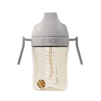 Puodelis su snapeliu Heorshe Dental, 300 ml, 9 mėn., plastikas/silikonas, pilka sp.