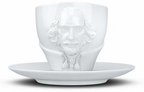  Чашка с блюдцем Lumarko Fiftyeight Talent William Shakespeare, белый цв., 0.26 л