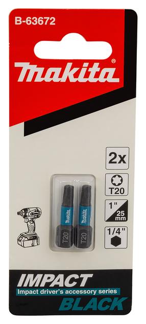Kruvikeeraja otsikute komplekt Makita B-63672, T20, 25 mm, 1/4"