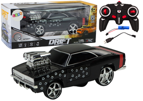 Rc automašīna Lean Toys Drift Stunt Car, 1:18, melna krās.