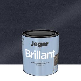 Krāsa, mēbeles Jeger Brillant Carbon, pus-spīdīgs, 0.5 l, melna krās.