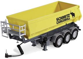 Mänguhaagis Siku Control 3-Axled Tipping Semi-Trailer 6734, must v./kollane v.