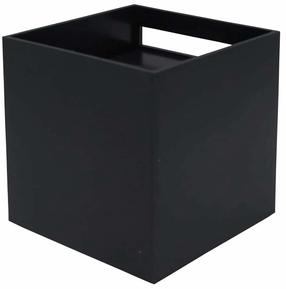 Õue seinavalgusti LED Line Lite Cube, 3W, LED, IP44, must v., 10 cm x 10 cm