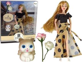 Кукла с аксессуарами Lean Toys Emily, 30 см, коричневый цв.
