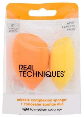Kosmētikas sūklis Real Techniques Miracle Complexion Duo, 2 gab., dzeltena krās.