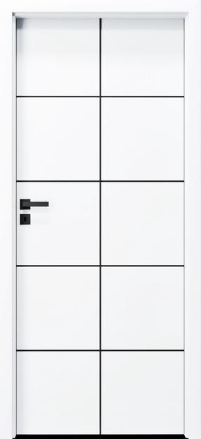 Siseukseleht Domoletti BELGATTO 4, parempoolne, valge v., 204 x 64.4 x 4 cm