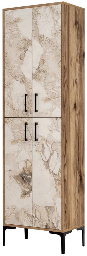 Batų spintelė Kalune Design Berlin A, ruda sp., 35 cm x 60 cm x 200 cm