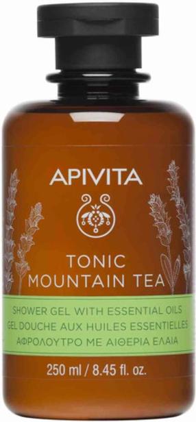 Kūno prausimosi želė Apivita Mountain Tea, 250 ml