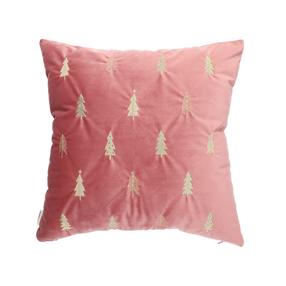Kalėdinis dekoratyvinės pagalvėlės užvalkalas Homla Arba 979976, aukso/rožinė, 45 cm x 45 cm